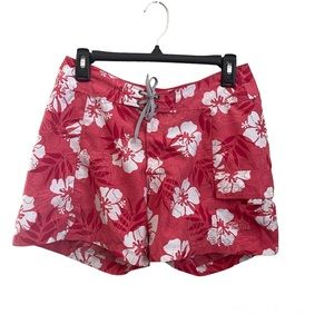 North Face Women’s Pink & White Tropical Shorts  - Size 8